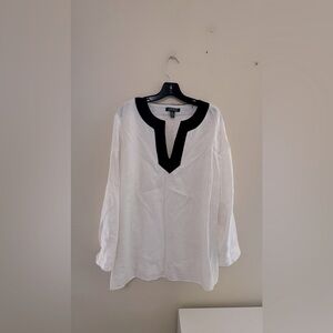 Ralph Lauren White Tunic with Black Trim